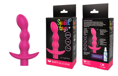 ВИБРОМАССАЖЁР L 110 мм D 29x31 мм, цвет розовый (ST-40188-6)