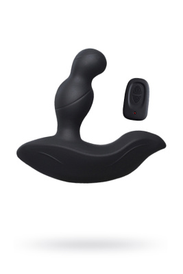 Стимулятор простаты Levett Louis с вращающейся головкой, силикон, черный, 13 см (0T-00008813)