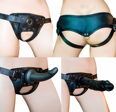 Пояс премиум класс (S) WOMAN SIMPLEX с 2-мя насадками D 42 мм, L 200 мм и D 20 мм, L 135 мм, (300503