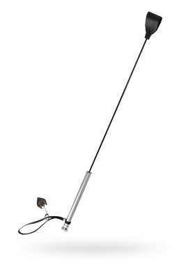 Стек Pecado BDSM, с металлической рукоятью, модель 2, натуральная кожа, черный (УТ-00003062)