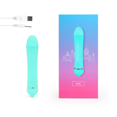 ВИБРОМАССАЖЁР 11 режимов вибрации, L 120 мм D 27 мм, цвет бирюзовый (2040-7)