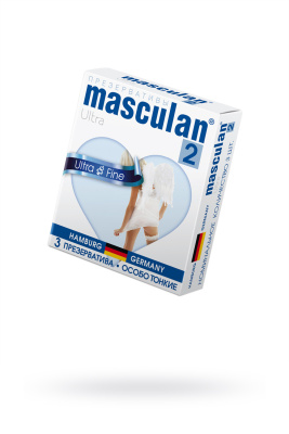 Презервативы Masculan, ultra 2, особо тонкие, 19 см, 5,3 см, 3 шт. (0T-00005546)